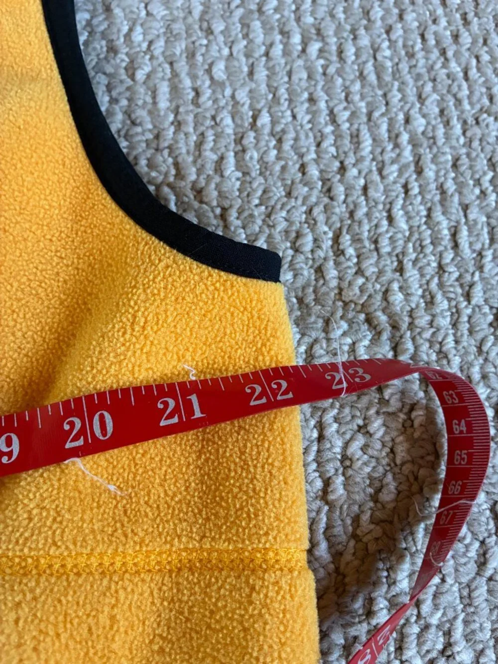Vintage Rare North Face Vest Sleeveless Fleece Yellow Black Large Made in USA